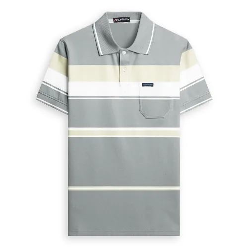 Áo Thun Sọc Có Cổ Nam Trung Niên Có Túi Thun Cotton Cao Cấp (Có size 3x)