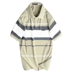 Áo Thun Sọc Có Cổ Nam Trung Niên Có Túi Thun Cotton Cao Cấp (Có size 3x)