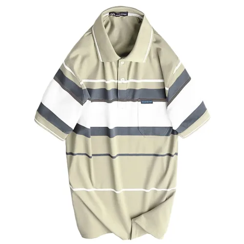 Áo Thun Sọc Có Cổ Nam Trung Niên Có Túi Thun Cotton Cao Cấp (Có size 3x)