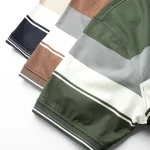 Áo Thun Sọc Có Cổ Nam Trung Niên Có Túi Thun Cotton Cao Cấp (Có size 3x)