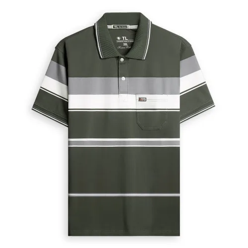 Áo Thun Sọc Có Cổ Nam Trung Niên Có Túi Thun Cotton Cao Cấp (Có size 3x)