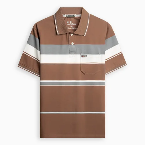 Áo Thun Sọc Có Cổ Nam Trung Niên Có Túi Thun Cotton Cao Cấp (Có size 3x)