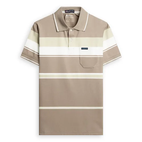 Áo Thun Sọc Có Cổ Nam Trung Niên Có Túi Thun Cotton Cao Cấp (Có size 3x)