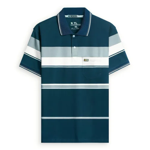 Áo Thun Sọc Có Cổ Nam Trung Niên Có Túi Thun Cotton Cao Cấp (Có size 3x)