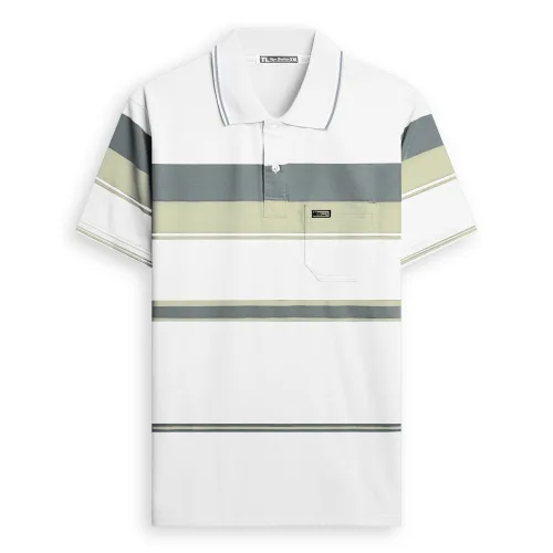 Áo Thun Sọc Có Cổ Nam Trung Niên Có Túi Thun Cotton Cao Cấp (Có size 3x)