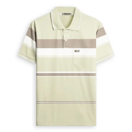 Áo Thun Sọc Có Cổ Nam Trung Niên Có Túi Thun Cotton Cao Cấp (Có size 3x)
