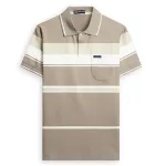 Áo Thun Sọc Có Cổ Nam Trung Niên Có Túi Thun Cotton Cao Cấp (Có size 3x)