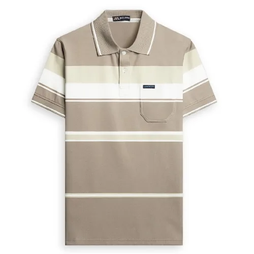 Áo Thun Sọc Có Cổ Nam Trung Niên Có Túi Thun Cotton Cao Cấp (Có size 3x)