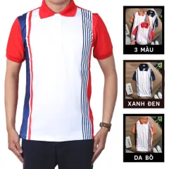 Áo Thun Polo Nam Tay Ngắn Kẻ Sọc Dọc