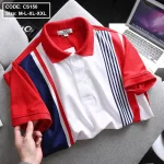 Áo Thun Polo Nam Tay Ngắn Kẻ Sọc Dọc