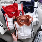 Áo Thun Polo Nam Tay Ngắn Kẻ Sọc Dọc