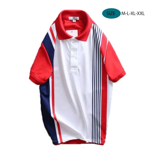 Áo Thun Polo Nam Tay Ngắn Kẻ Sọc Dọc