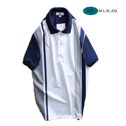 Áo Thun Polo Nam Tay Ngắn Kẻ Sọc Dọc