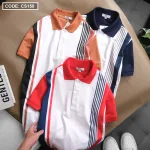 Áo Thun Polo Nam Tay Ngắn Kẻ Sọc Dọc