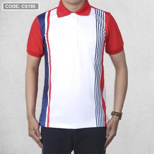 Áo Thun Polo Nam Tay Ngắn Kẻ Sọc Dọc