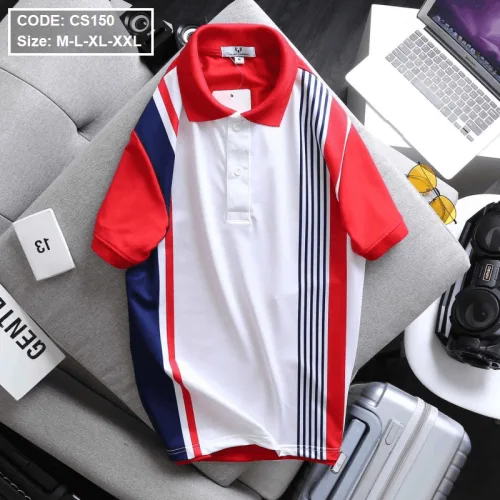 Áo Thun Polo Nam Tay Ngắn Kẻ Sọc Dọc