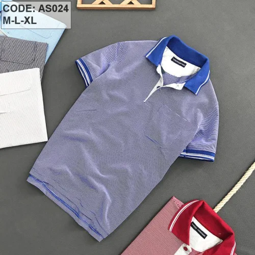 Áo Thun Polo Sọc Nam Cổ Bẻ Có Túi