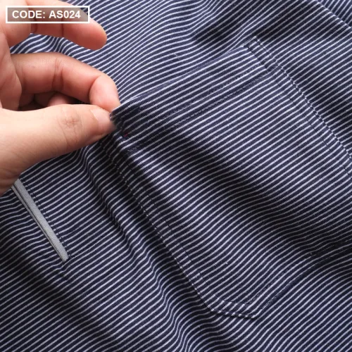 Áo Thun Polo Sọc Nam Cổ Bẻ Có Túi