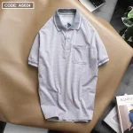 Áo Thun Polo Sọc Nam Cổ Bẻ Có Túi