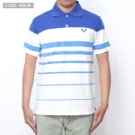 Áo Thun Nam Có Cổ Phối Sọc Ngang Có Túi