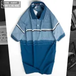 Áo Thun Sọc Nam Có Cổ Phối Viền Có Túi Thun Cotton