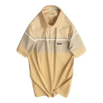 Áo Thun Sọc Nam Có Cổ Phối Viền Có Túi Thun Cotton