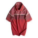 Áo Thun Sọc Nam Có Cổ Phối Viền Có Túi Thun Cotton