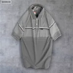 Áo Thun Sọc Nam Có Cổ Phối Viền Có Túi Thun Cotton