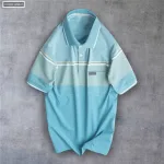 Áo Thun Sọc Nam Có Cổ Phối Viền Có Túi Thun Cotton