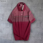 Áo Thun Sọc Nam Có Cổ Phối Viền Có Túi Thun Cotton