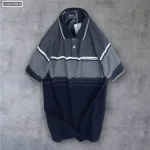 Áo Thun Sọc Nam Có Cổ Phối Viền Có Túi Thun Cotton