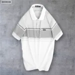 Áo Thun Sọc Nam Có Cổ Phối Viền Có Túi Thun Cotton