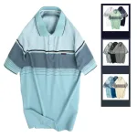 Áo Thun Sọc Nam Có Cổ Phối Viền Có Túi Thun Cotton