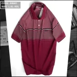 Áo Thun Sọc Nam Có Cổ Phối Viền Có Túi Thun Cotton