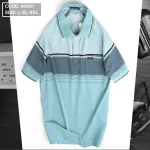 Áo Thun Sọc Nam Có Cổ Phối Viền Có Túi Thun Cotton
