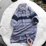 Áo Thun Sọc Nam Melan Cổ Bẻ Có Túi Thun Cotton