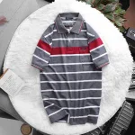 Áo Thun Sọc Nam Melan Cổ Bẻ Có Túi Thun Cotton