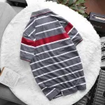 Áo Thun Sọc Nam Melan Cổ Bẻ Có Túi Thun Cotton