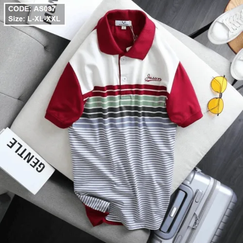 Áo thun sọc nam phối tay siêu đẹp