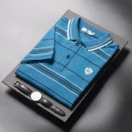 Áo thun sọc nam thêu logo PH thun cotton