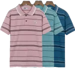 Áo thun sọc nam thêu logo PH thun cotton