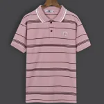 Áo thun sọc nam thêu logo PH thun cotton
