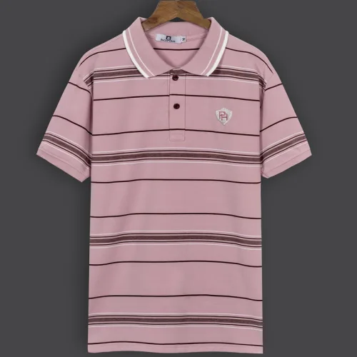 Áo thun sọc nam thêu logo PH thun cotton
