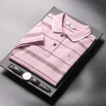 Áo thun sọc nam thêu logo PH thun cotton
