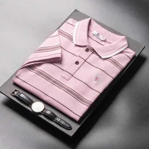 Áo thun sọc nam thêu logo PH thun cotton