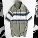 Áo Thun Sọc Nam Trung Niên Cổ Bẻ Có Túi Thun Cotton Cao Cấp (Có size 3x)