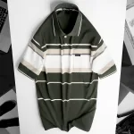 Áo Thun Sọc Nam Trung Niên Cổ Bẻ Có Túi Thun Cotton Cao Cấp (Có size 3x)
