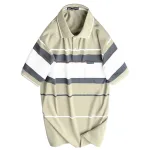 Áo Thun Sọc Nam Trung Niên Cổ Bẻ Có Túi Thun Cotton Cao Cấp (Có size 3x)