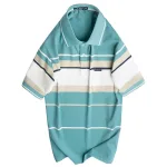 Áo Thun Sọc Nam Trung Niên Cổ Bẻ Có Túi Thun Cotton Cao Cấp (Có size 3x)
