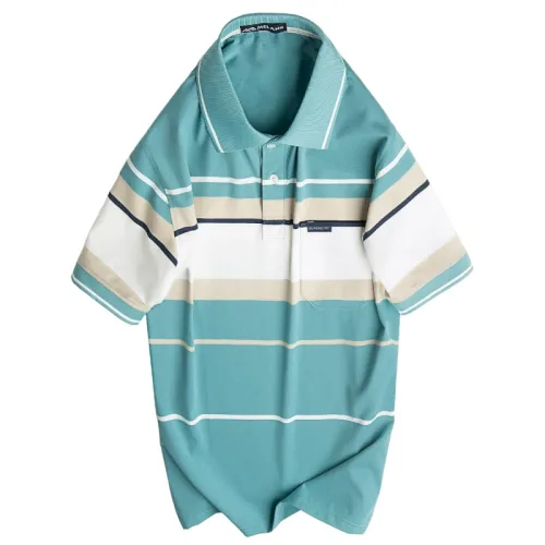 Áo Thun Sọc Nam Trung Niên Cổ Bẻ Có Túi Thun Cotton Cao Cấp (Có size 3x)